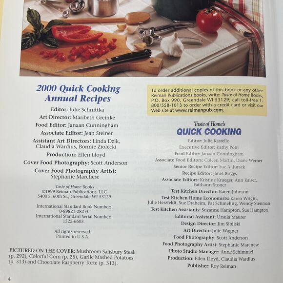 2000 Taste of Home Quick Cooking Annual Recipes Julie Schnittka Y2K - Picture 6 of 6